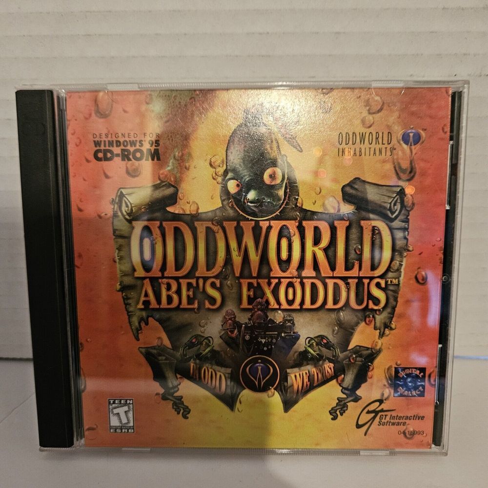 ODDWORLD ABE'S EXODUS - 2 disc set - Windows 95 1998 CD ROM GAME